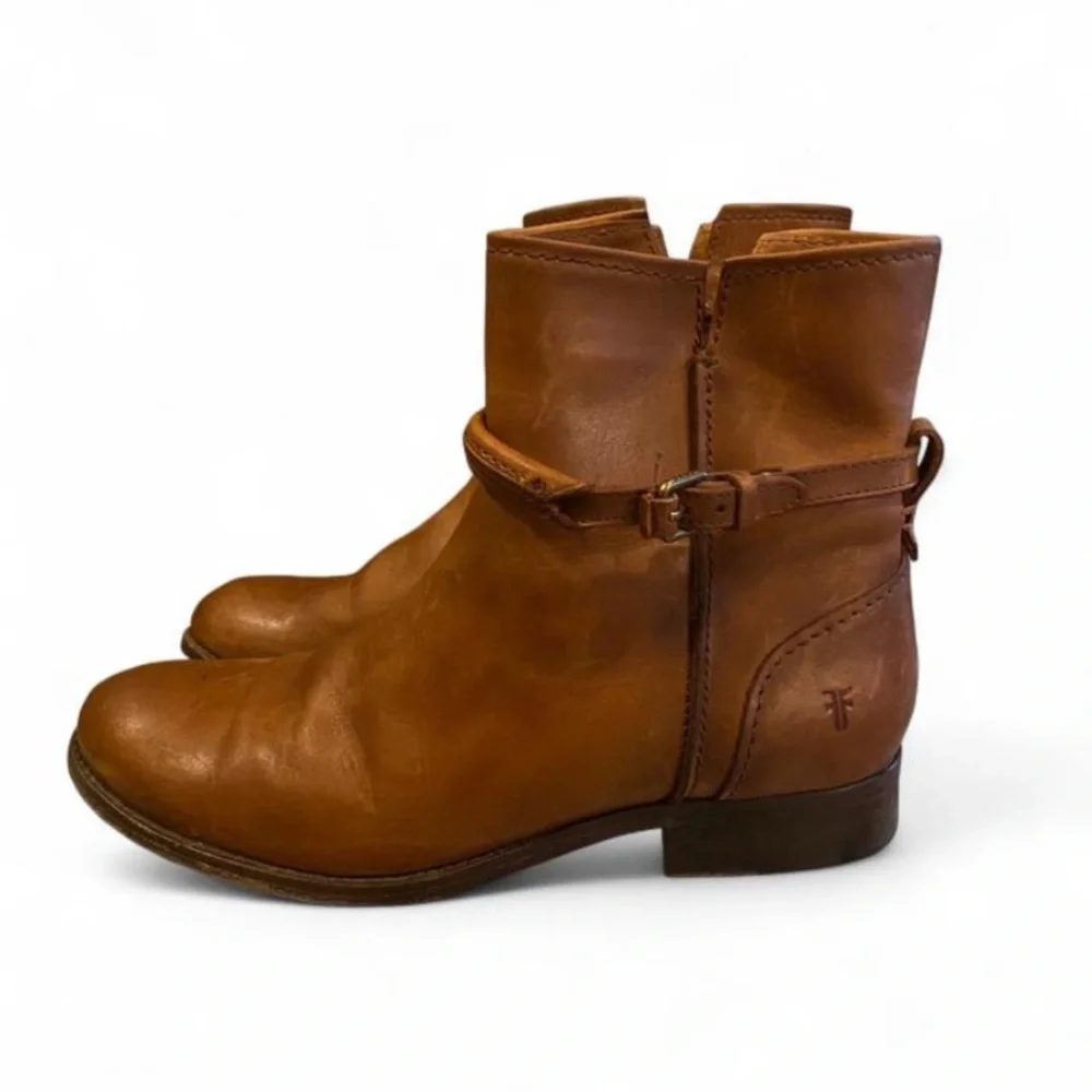Frye Tan Leather Ankle Booties - Picture 3 of 7